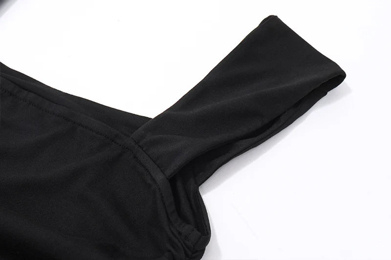 Ruched Bodycon Maxi Dress – Y2K Style