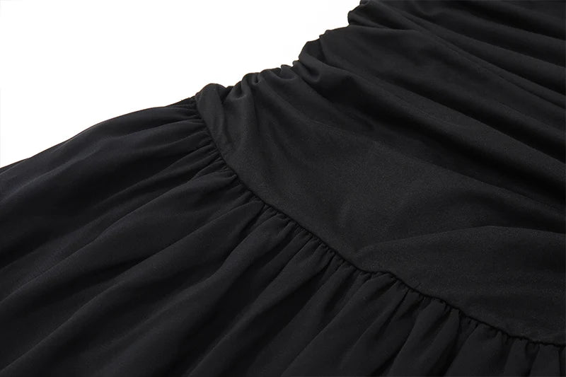 Ruched Bodycon Maxi Dress – Y2K Style