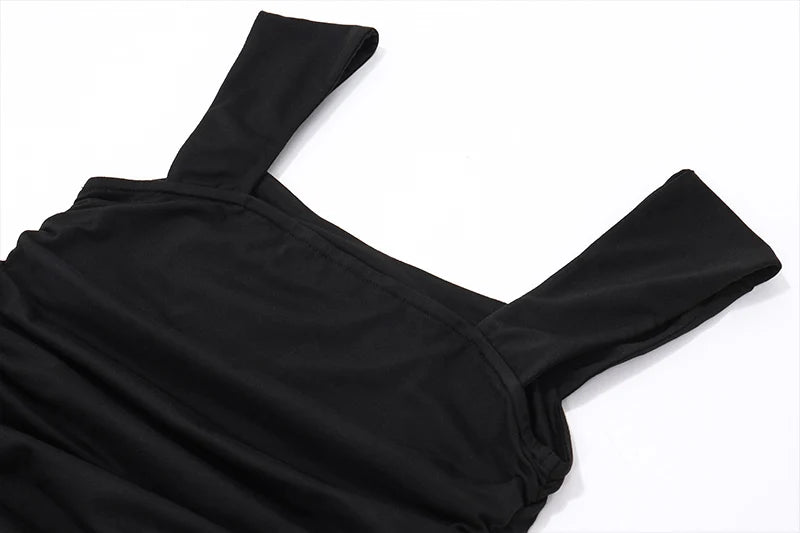 Ruched Bodycon Maxi Dress – Y2K Style